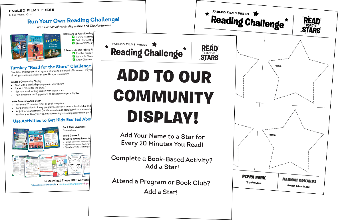 Sample Pages from the Reading Challenge Activity Kit